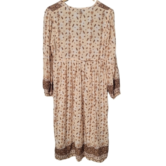 The Fox and The Mermaid Boho Southwestern Print Ximena Dress in Coconut - Picture 3 of 16